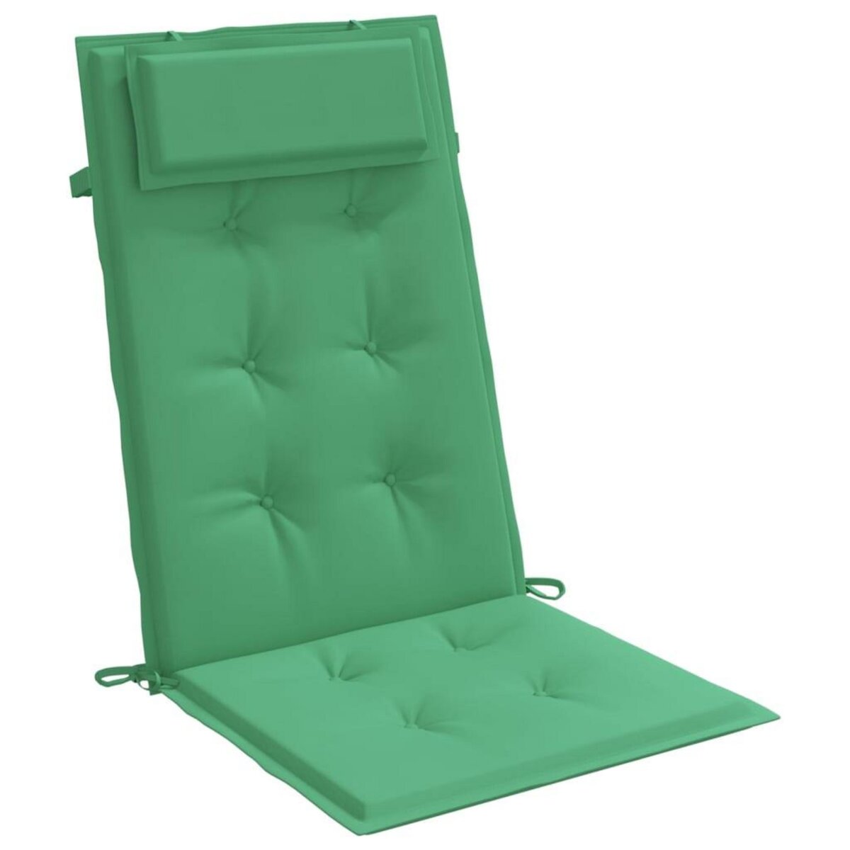 VIDAXL Coussins de chaise a dossier haut lot de 2 vert tissu oxford