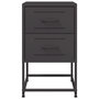 Voir la diapositive 5 : VIDAXL Tables de chevet 2 pcs noir 36x39x60,5 cm acier