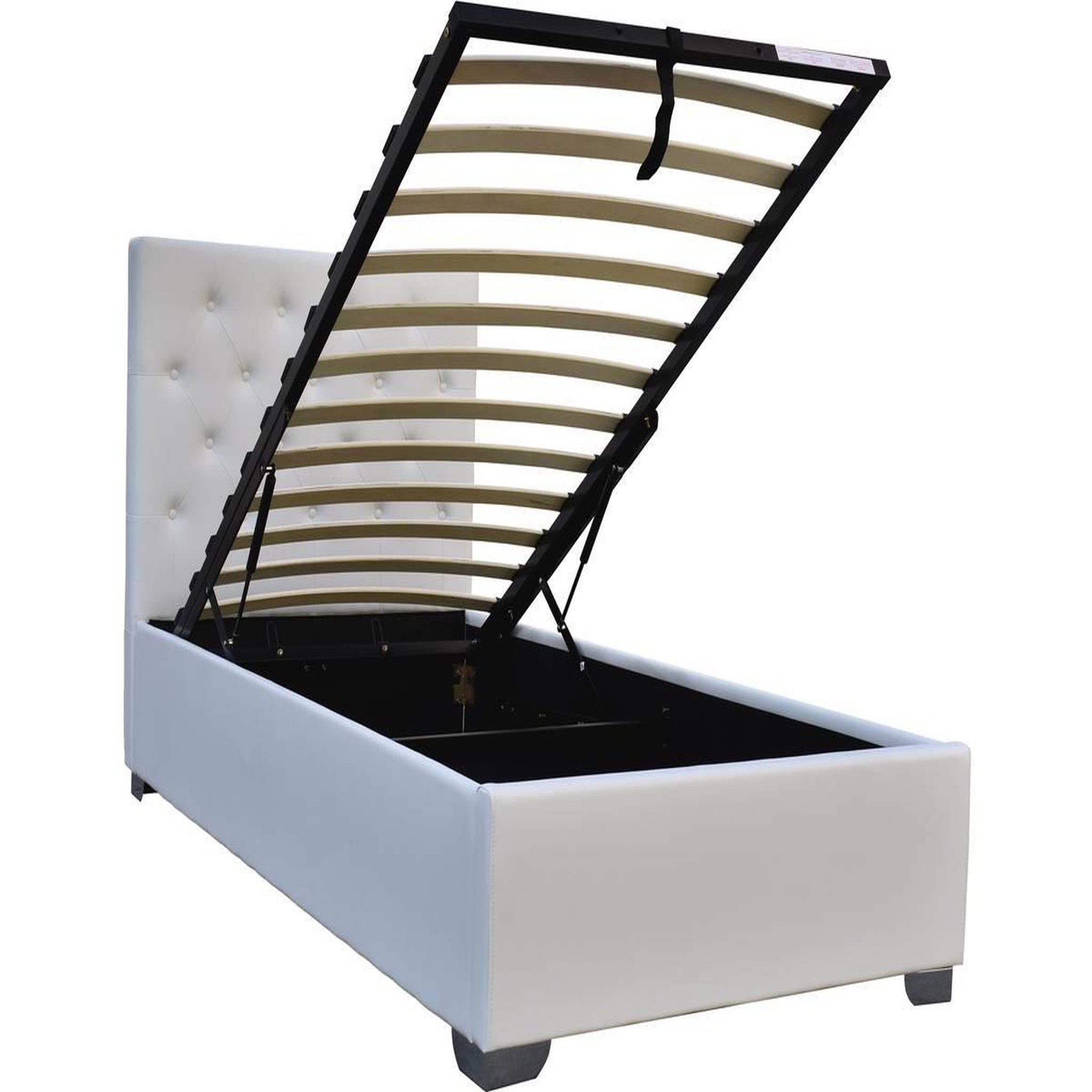 Voir la diapositive 2 : Habitat et Jardin Lit simple avec coffre  Tino  - 90 × 190 cm - Blanc
