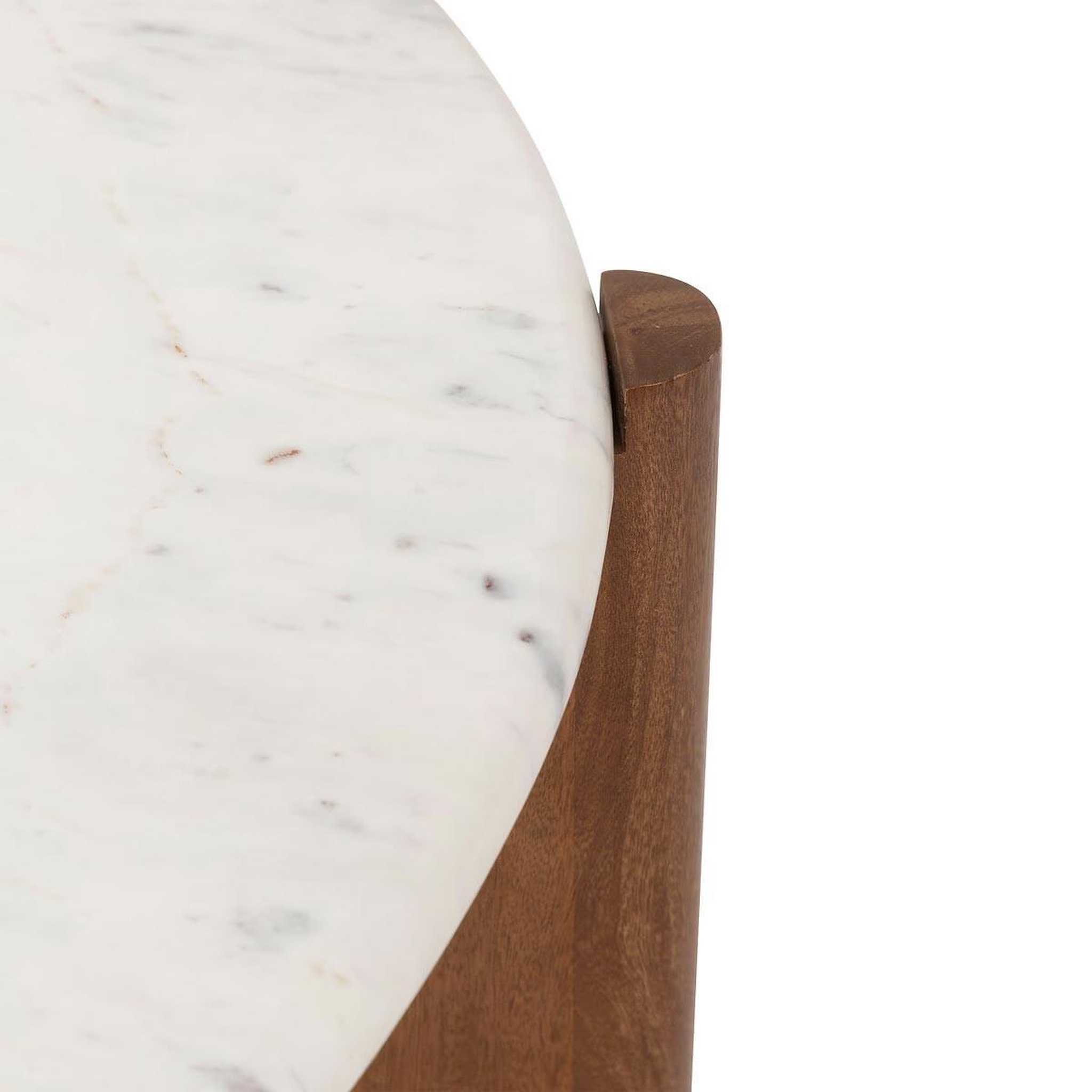 Voir la diapositive 4 : ATMOSPHERA Table basse en marbre  nanda  91cm naturel & blanc