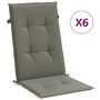 Voir la diapositive 2 : VIDAXL Coussins de chaise a dossier haut lot de 6 gris fonce melange
