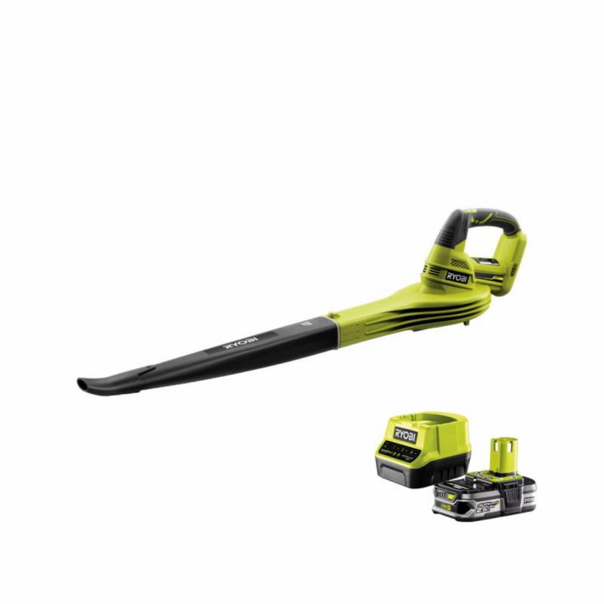 Ryobi Pack RYOBI Souffleur 18V One+ OBL1820S - 1 Batterie 2.5Ah - 1 Chargeur rapide RC18120-125