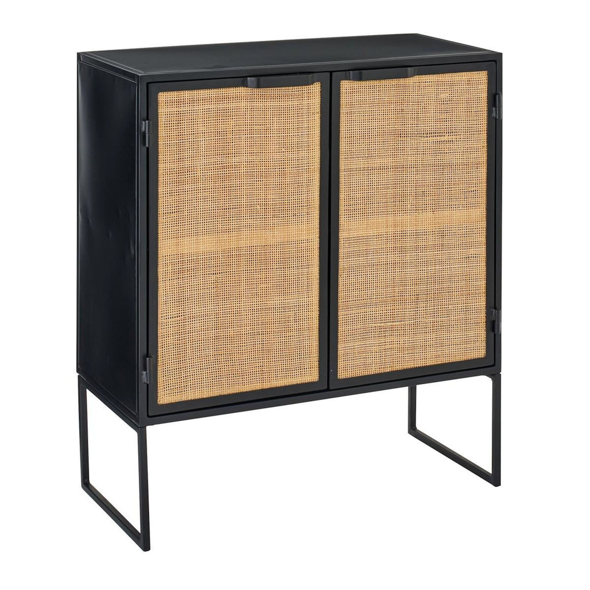 Paris Prix Buffet 2 Portes  Rickey  89cm Noir & Naturel