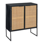 Paris Prix Buffet 2 Portes  Rickey  89cm Noir & Naturel