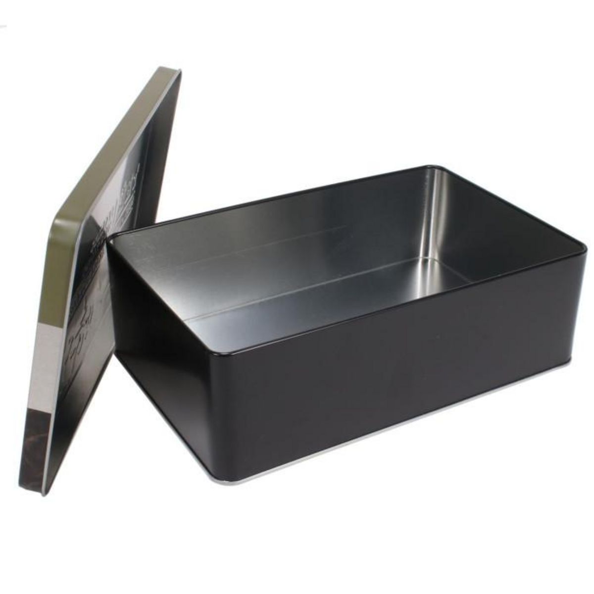 Paris Prix Boîte à Thé en Métal  Relief Vintage  21cm Marron