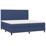 Voir la diapositive 3 : VIDAXL Sommier a lattes de lit avec matelas Bleu 200x200 cm Tissu