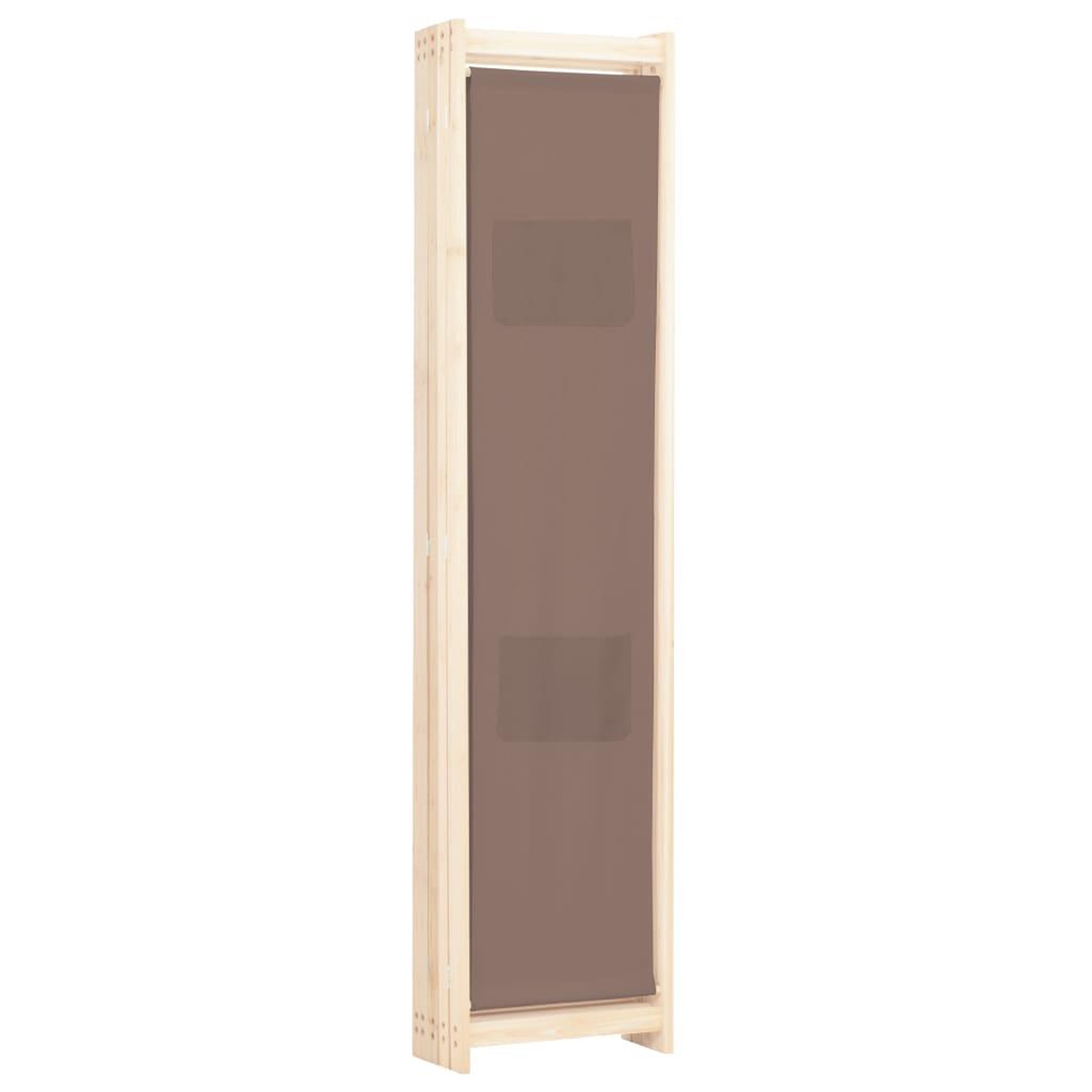 Voir la diapositive 4 : VIDAXL Cloison de separation 5 panneaux Marron 200 x 170 x 4 cm Tissu