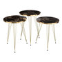 Voir la diapositive 1 : Paris Prix Lot de 3 Tables d'Appoint  Lottie  56cm Noir