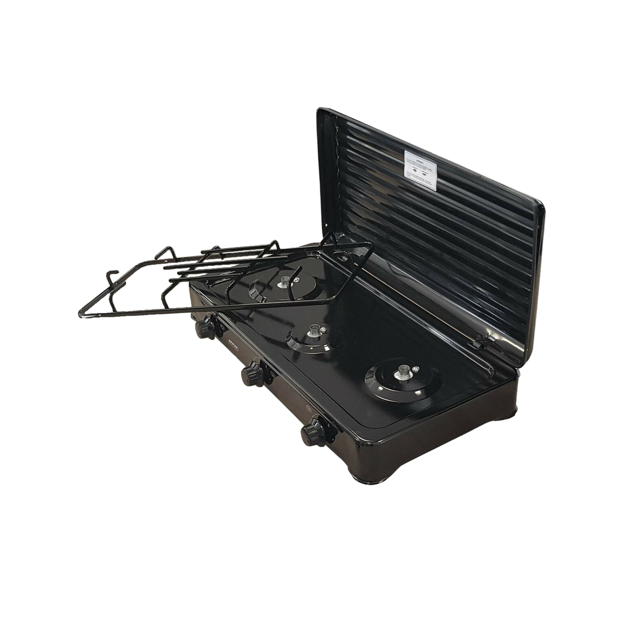 Voir la diapositive 2 : MPM Plaque de cuisson gaz smile-kn-03/1kb 5200W 3 foyers