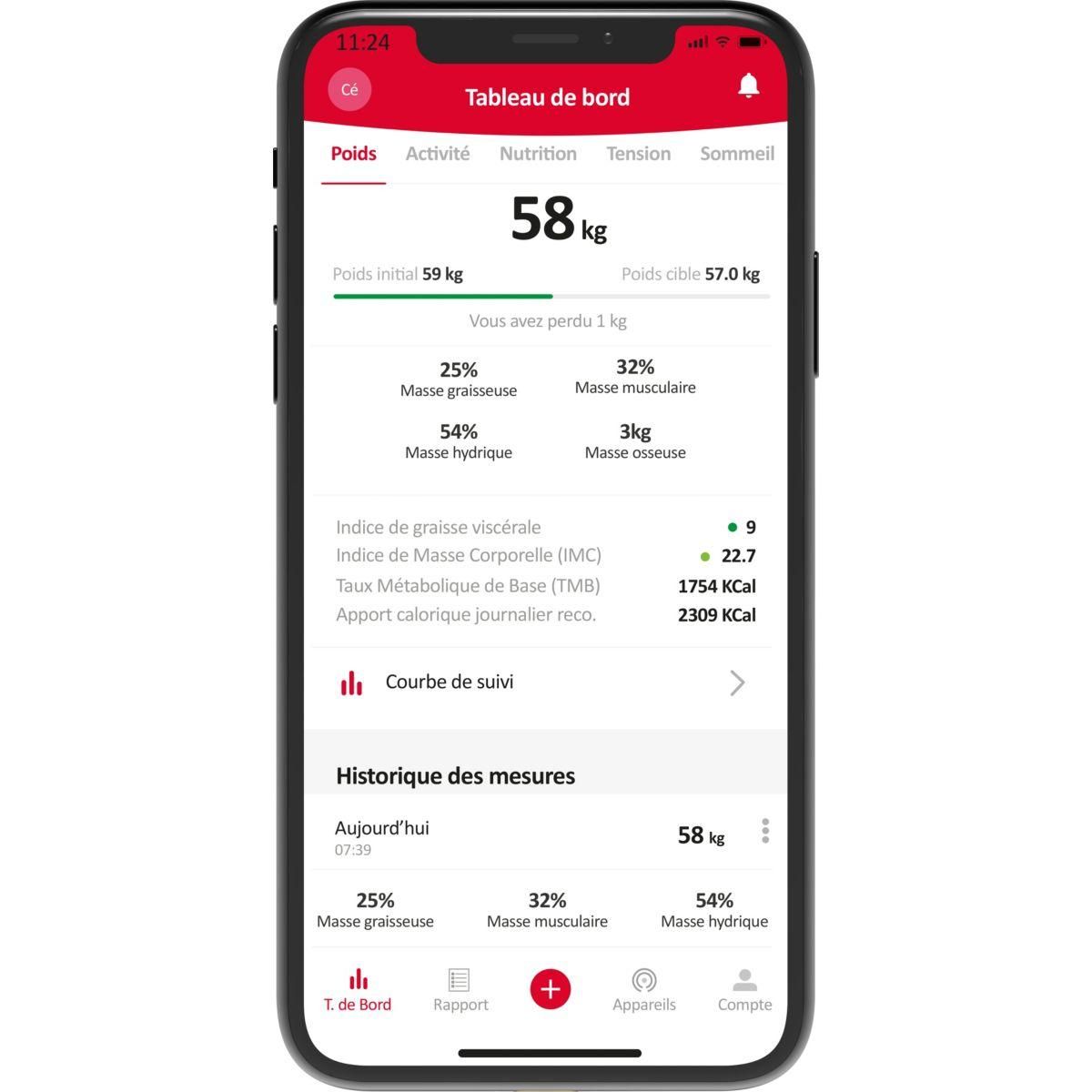 Terraillon Pèse personne connecté connecte Fit Coach
