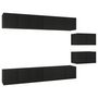 Voir la diapositive 2 : VIDAXL Meubles TV 8 pcs Noir Bois d'ingenierie