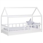 HomeStyle4U Lit D'Enfant 90x200 cm Lit Cabane Montessori avec Barriere