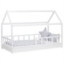Voir la diapositive 1 : HomeStyle4U Lit D'Enfant 90x200 cm Lit Cabane Montessori avec Barriere