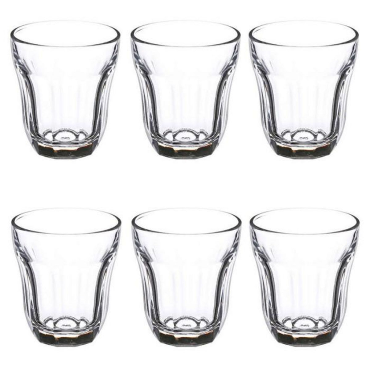 SECRET DE GOURMET Lot de 6 Verres à Thé  Baroque  10cl Transparent