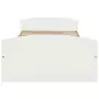 VIDAXL Cadre de lit avec 2 tiroirs blanc bois de pin massif 90x200 cm
