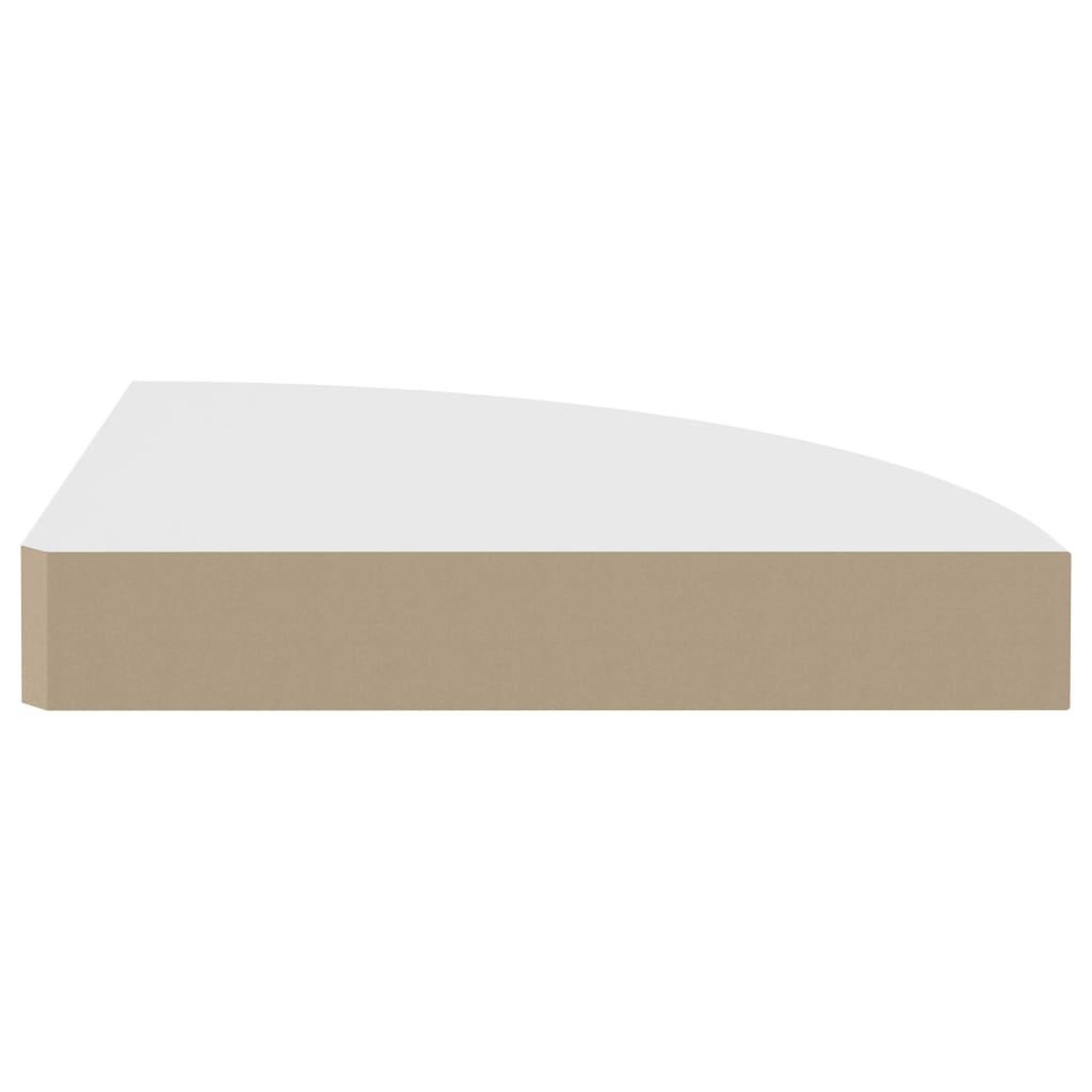 Voir la diapositive 5 : VIDAXL Etageres d'angle flottantes 2 pcs blanc 25x25x3,8 cm MDF