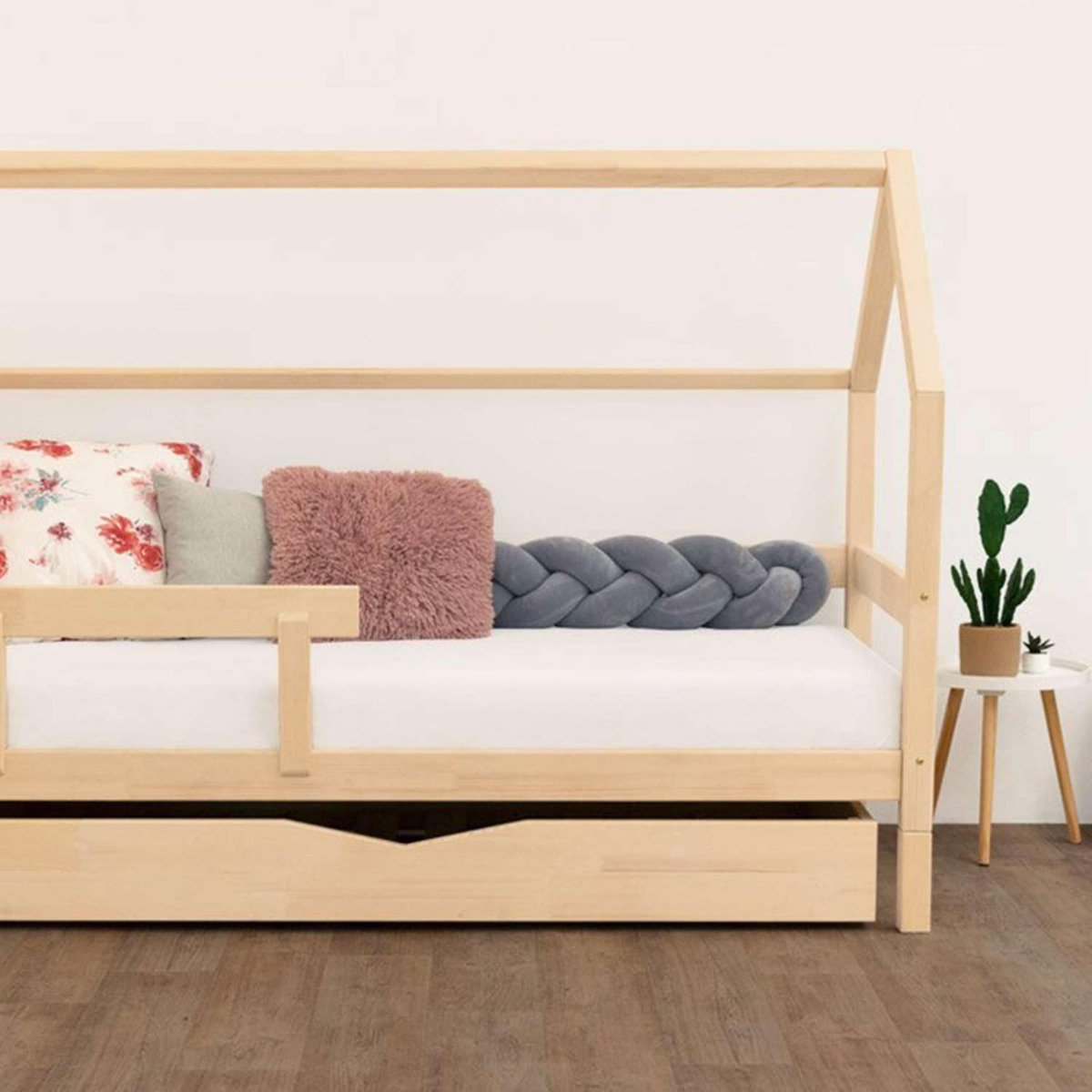 Youdoit 4 Pieds réhausseurs de lit - blanc 20 cm pour largeur lit 120 cm