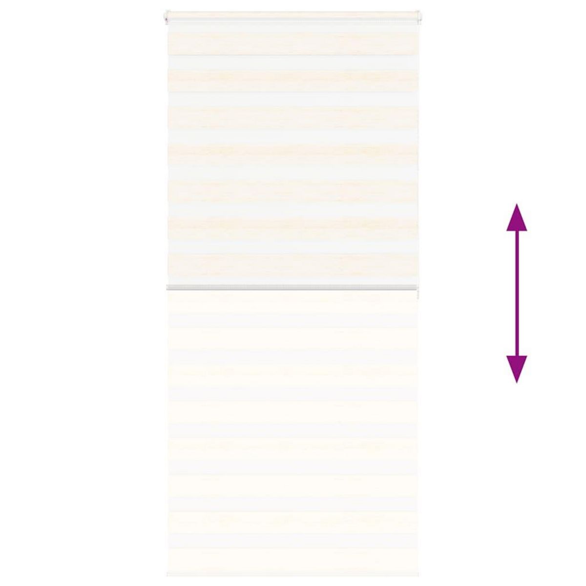 VIDAXL Store zebre beige marbre largeur du tissu 100,9 cm polyester