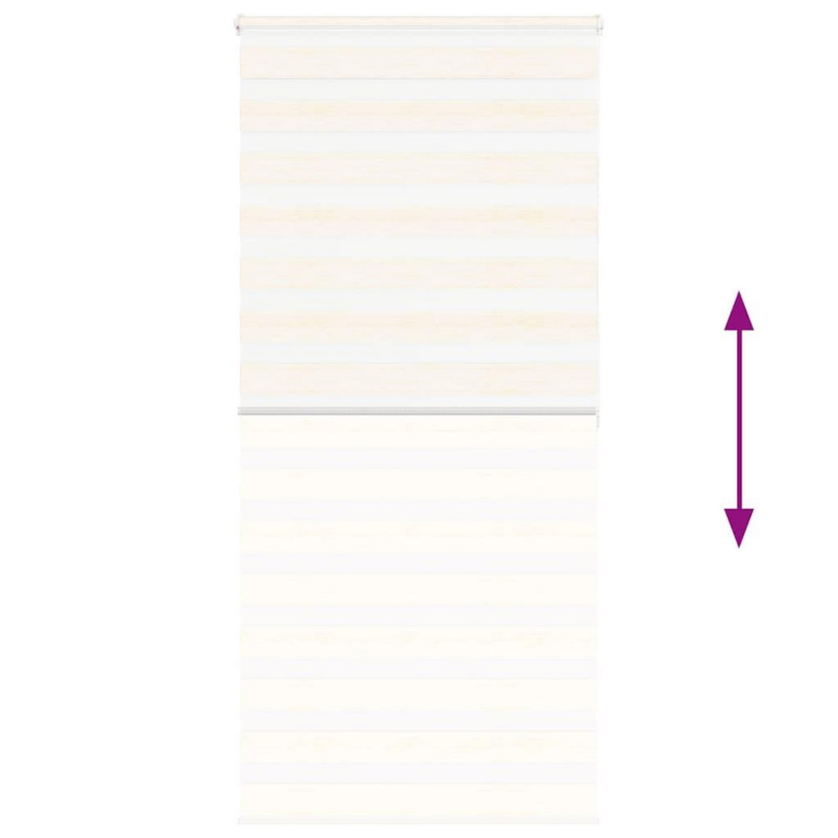 VIDAXL Store zebre beige marbre largeur du tissu 100,9 cm polyester