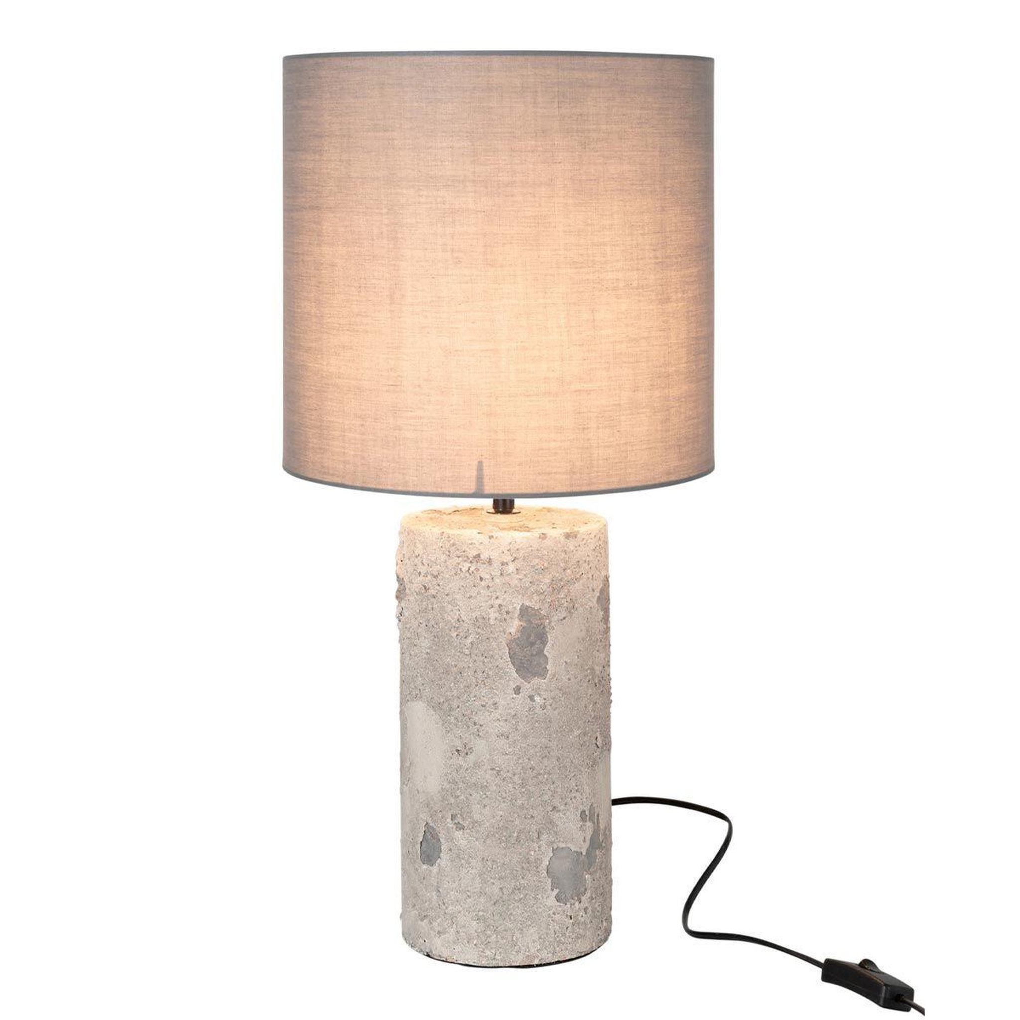 Voir la diapositive 2 : J-LINE Lampe à Poser en Béton  Greta  71cm Gris