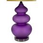 Voir la diapositive 2 : Paris Prix Lampe à Poser en Verre  Milva Three  70cm Violet & Or
