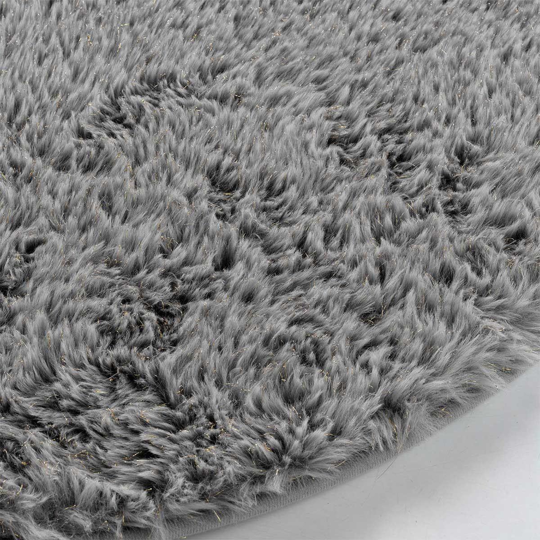 Voir la diapositive 2 : Douceur d'Intérieur Tapis imitation fourrure enfant  queeny  90cm gris