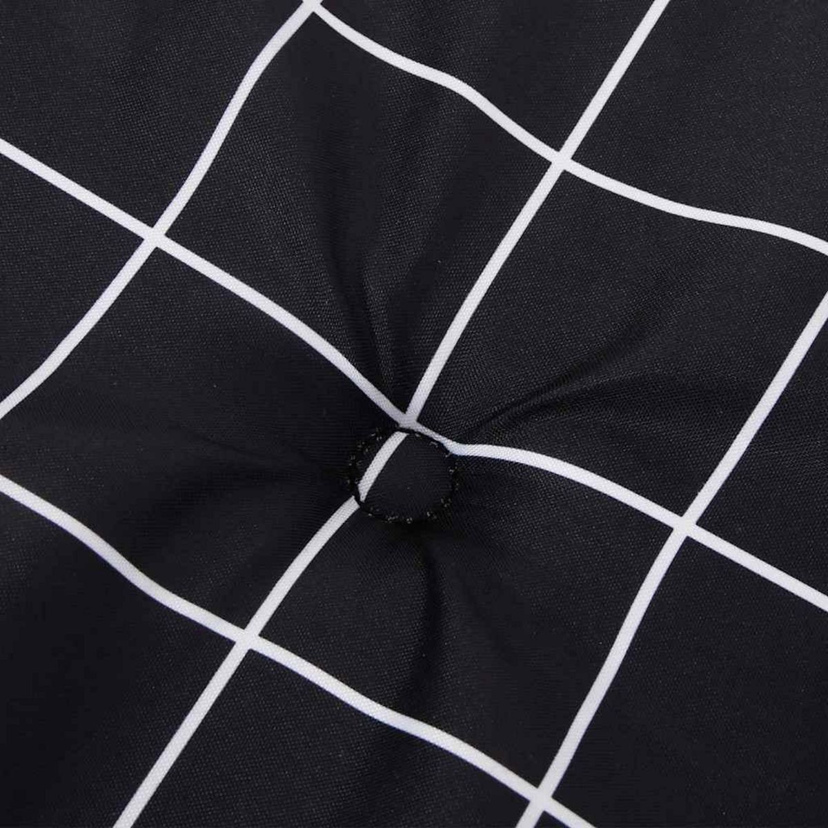VIDAXL Coussin de banc de jardin carreaux noir 150x50x3cm tissu oxford