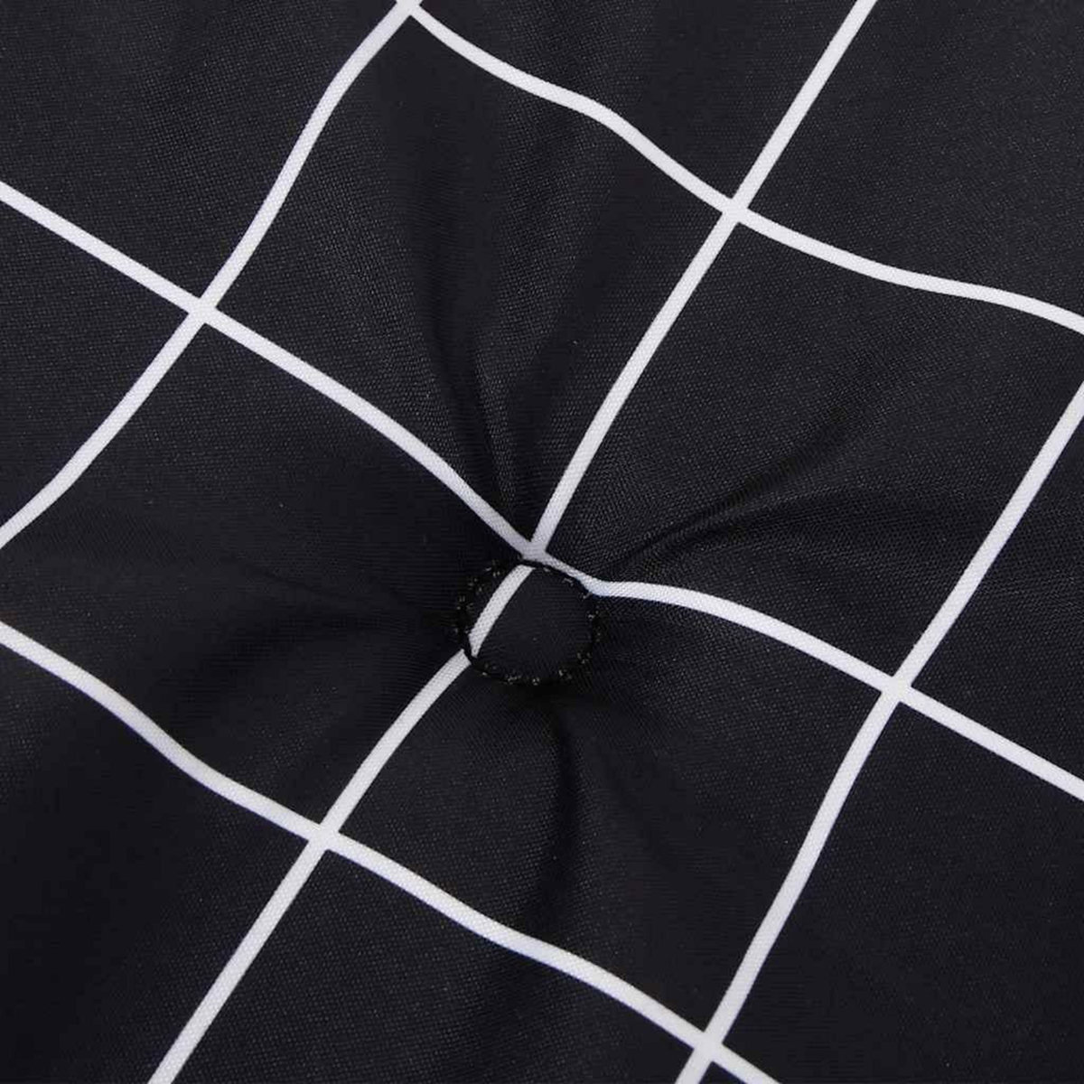 VIDAXL Coussin de banc de jardin carreaux noir 150x50x3cm tissu oxford