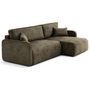 Voir la diapositive 4 : LISA DESIGN Apolline - canapé d'angle réversible 4 places convertible avec coffres en tissu moucheté