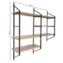 Voir la diapositive 3 : CONCEPT USINE Etagère murale design en métal - 4 rangements - bois et noir YOMI