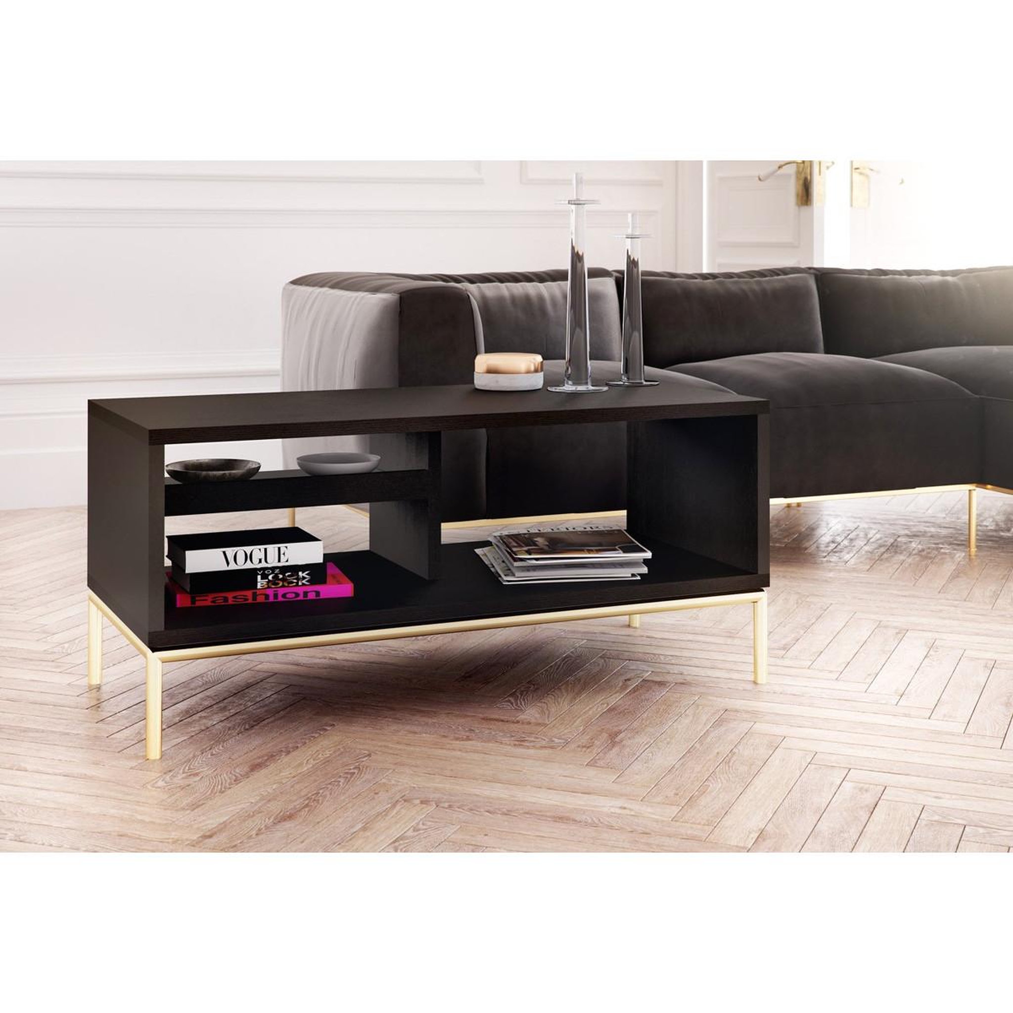 Voir la diapositive 4 : Paris Prix Table basse design  pimlico  100cm charbon