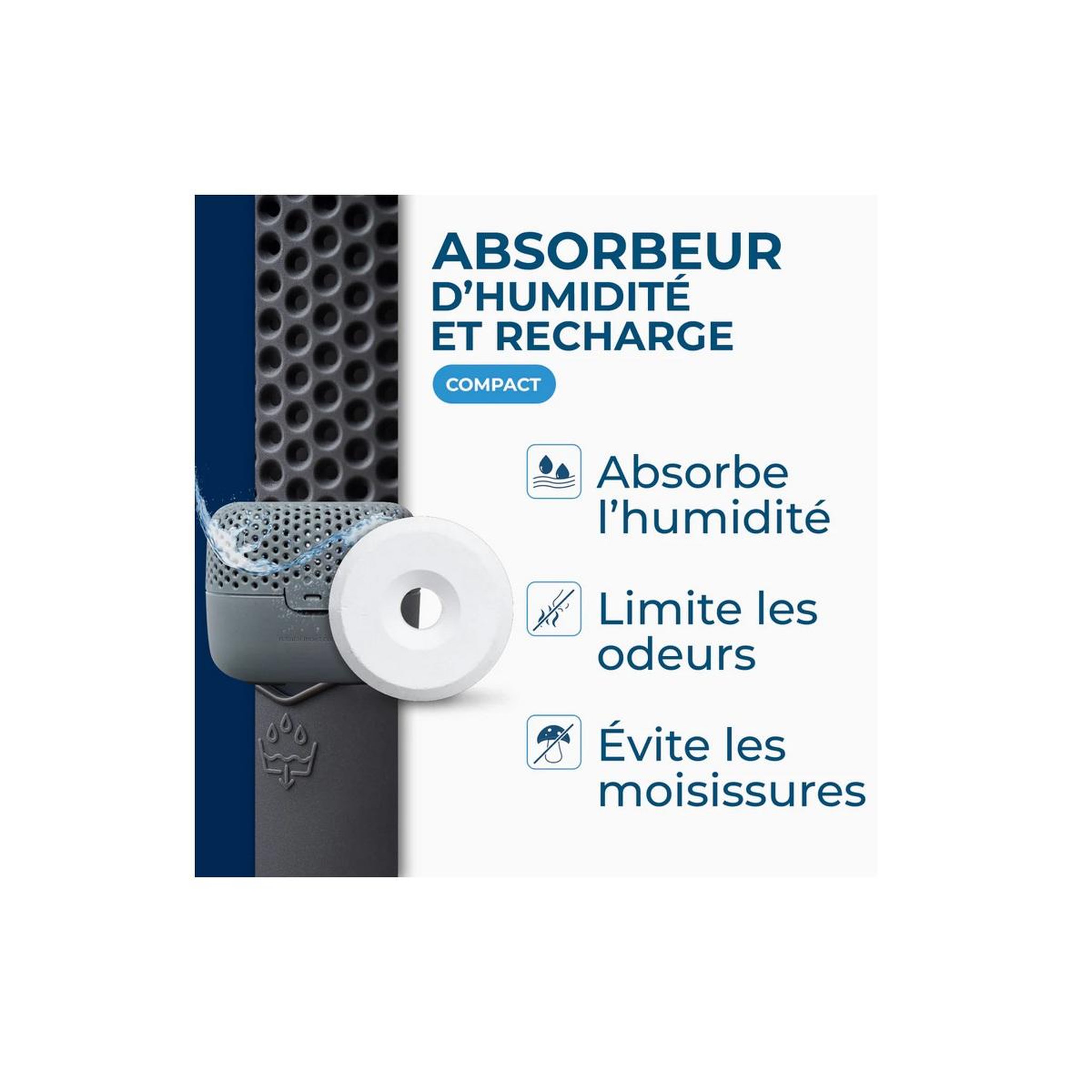 Voir la diapositive 3 : Starwax Absorbeur d'humidité compact + 1 tablette - 001076-
