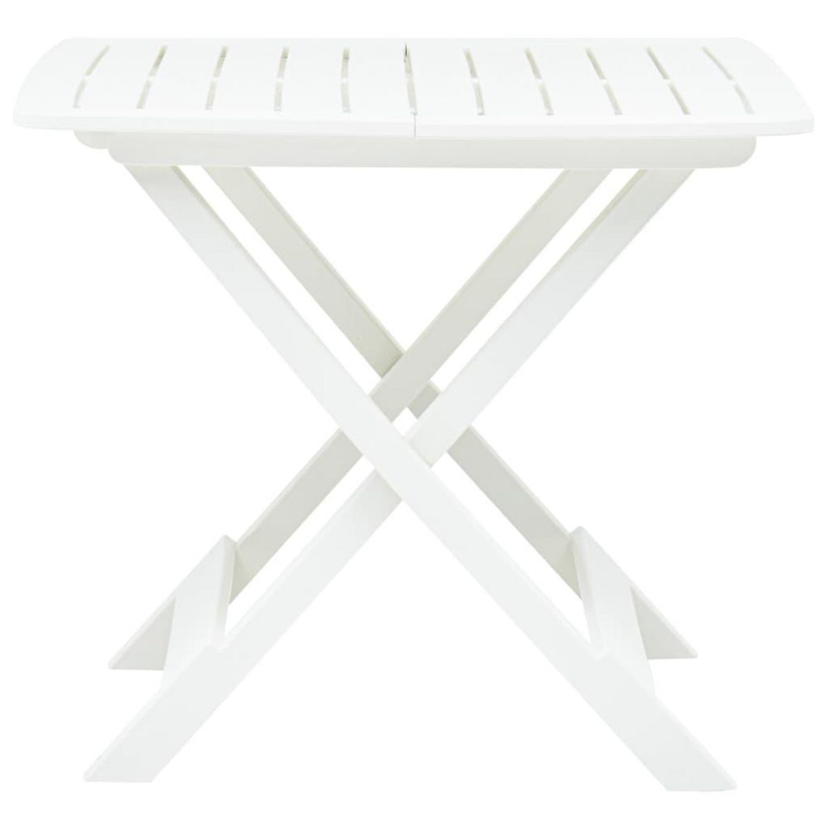 VIDAXL Table pliable de jardin Blanc 79x72x70 cm Plastique