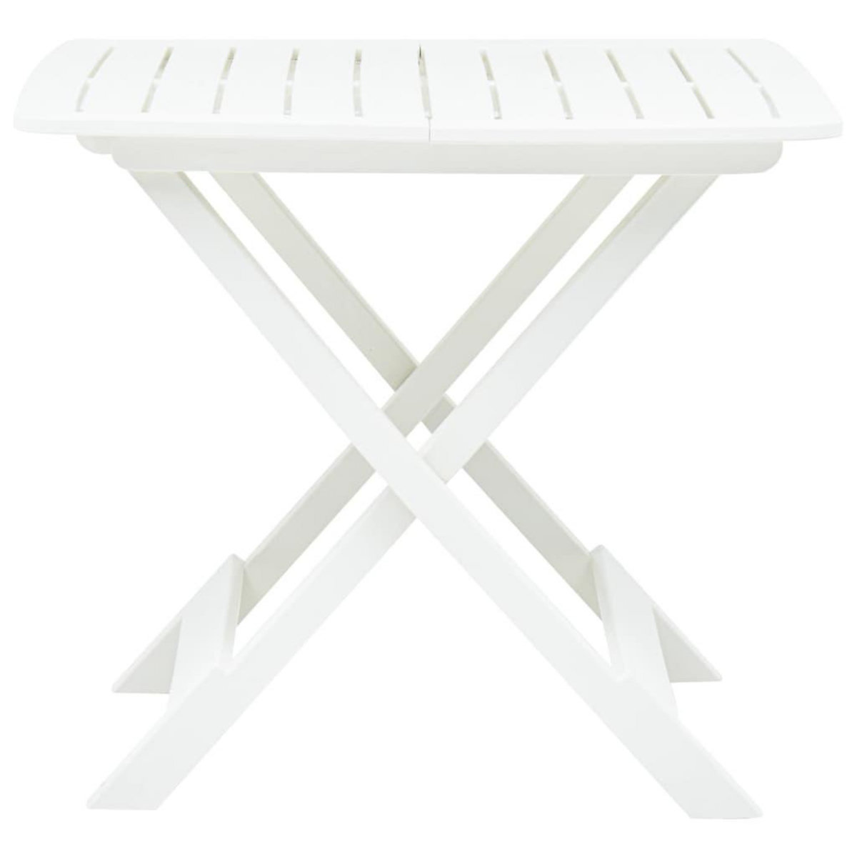 VIDAXL Table pliable de jardin Blanc 79x72x70 cm Plastique