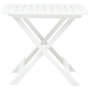 Voir la diapositive 3 : VIDAXL Table pliable de jardin Blanc 79x72x70 cm Plastique