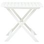 Voir la diapositive 3 : VIDAXL Table pliable de jardin Blanc 79x72x70 cm Plastique