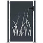 Voir la diapositive 3 : VIDAXL Portail de jardin anthracite 105x155cm acier conception d'herbe