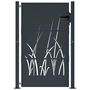 Voir la diapositive 3 : VIDAXL Portail de jardin anthracite 105x155cm acier conception d'herbe