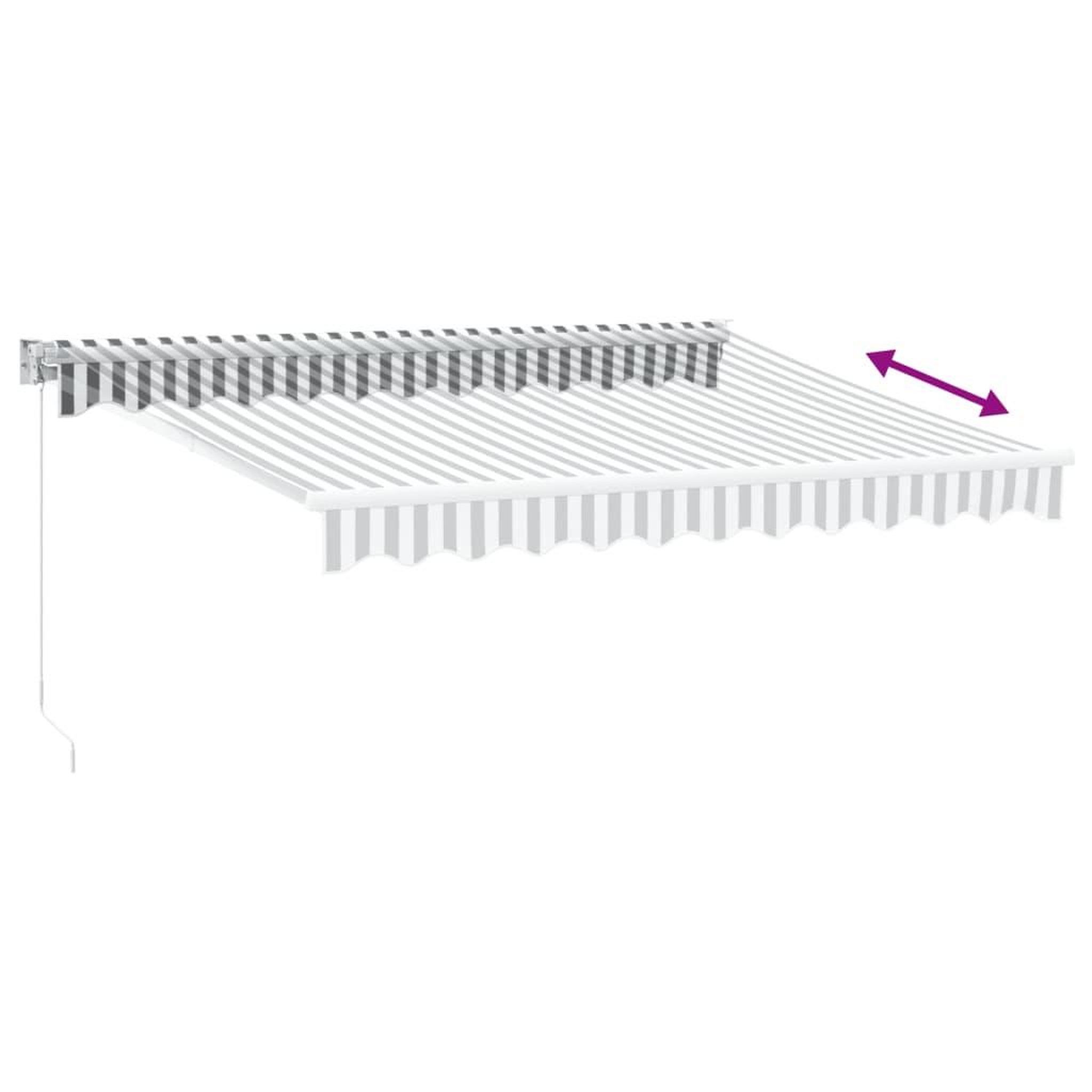 Voir la diapositive 5 : VIDAXL Auvent retractable anthracite/blanc 3x2,5 m tissu et aluminium