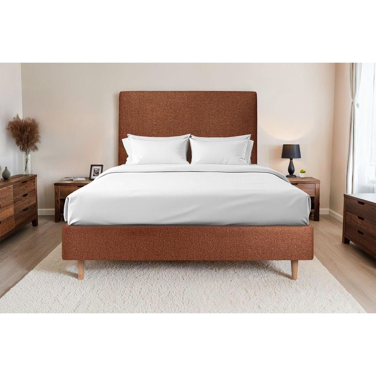 Sommeil de Plomb Tete de lit Tapissée Bouclette  - Ep 10 cm rembourré