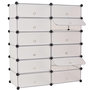 Voir la diapositive 2 : VIDAXL Armoire a chaussures avec 12 compartiments Blanc