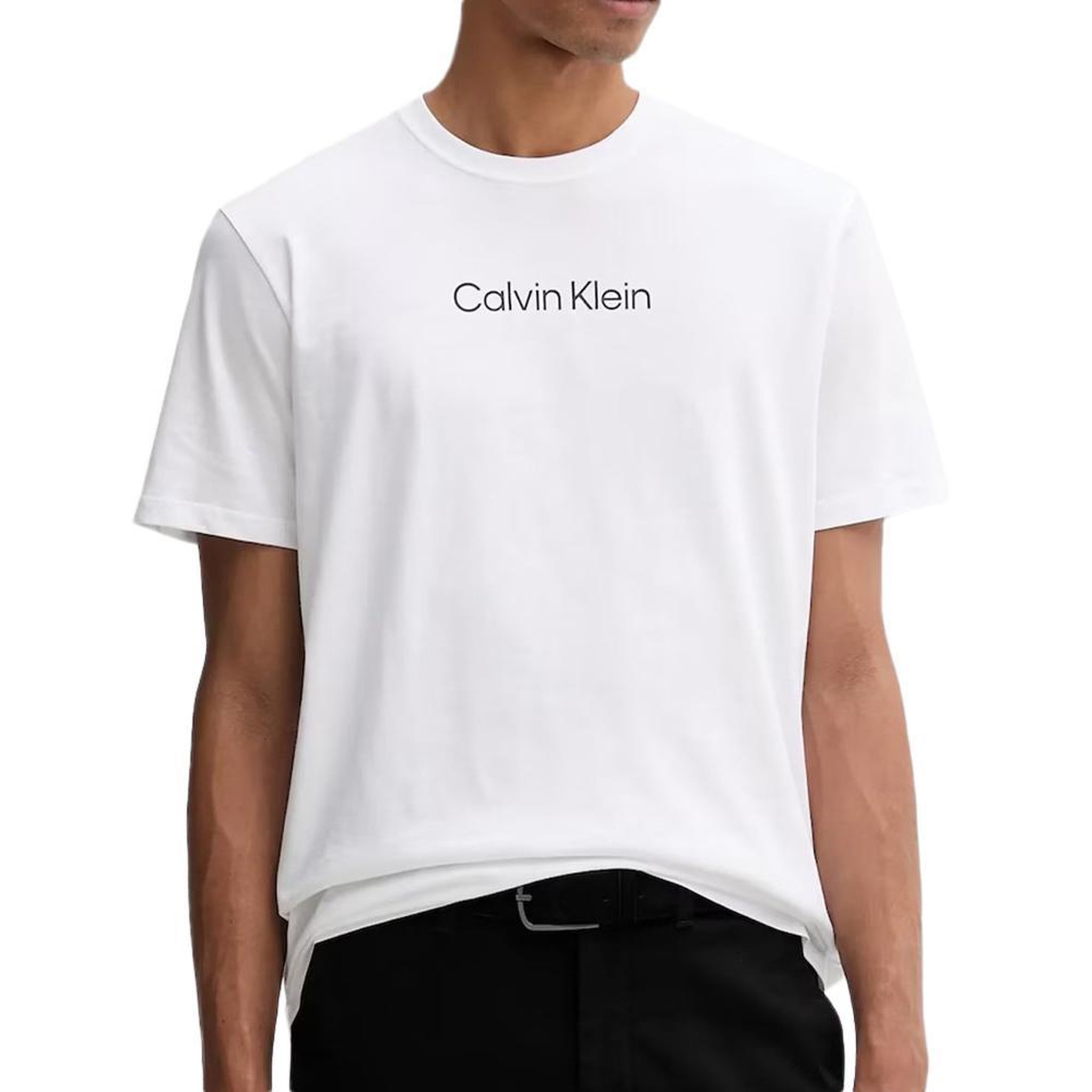 CALVIN KLEIN JEANS T-Shirt Blanc  Homme Calvin Klein Jeans Standard. Coloris disponibles : Blanc