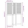 Voir la diapositive 6 : VIDAXL Cloison de separation 3 panneaux marron fonce paulownia massif