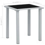 Voir la diapositive 4 : VIDAXL Table de jardin Noir et argente 41x41x45 cm Acier et verre