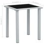 Voir la diapositive 4 : VIDAXL Table de jardin Noir et argente 41x41x45 cm Acier et verre