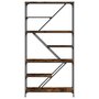 Voir la diapositive 4 : VIDAXL Bibliotheque chene fume 91x36x176 cm bois ingenierie et acier