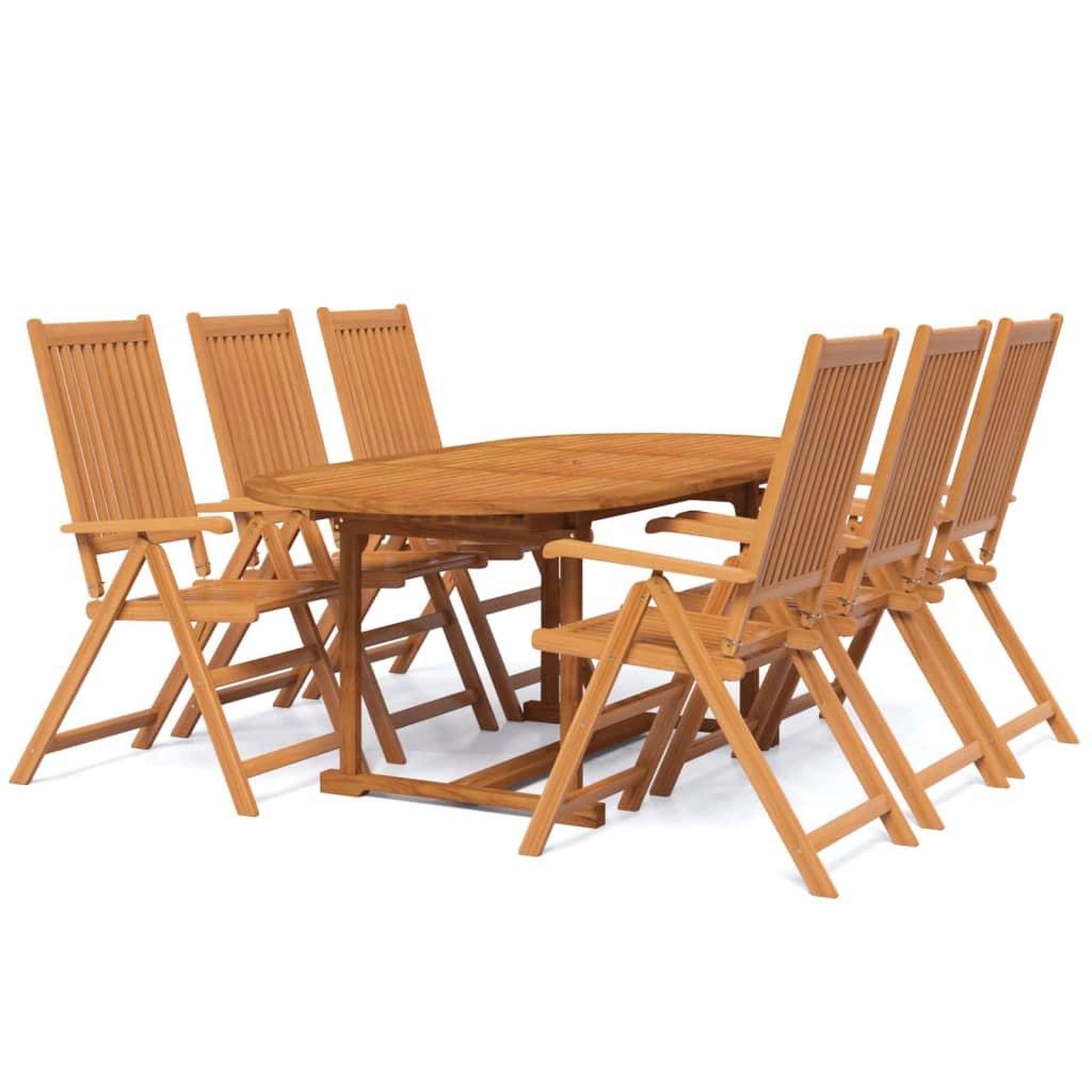 Voir la diapositive 2 : VIDAXL Ensemble a manger de jardin 7 pcs Bois d'acacia massif