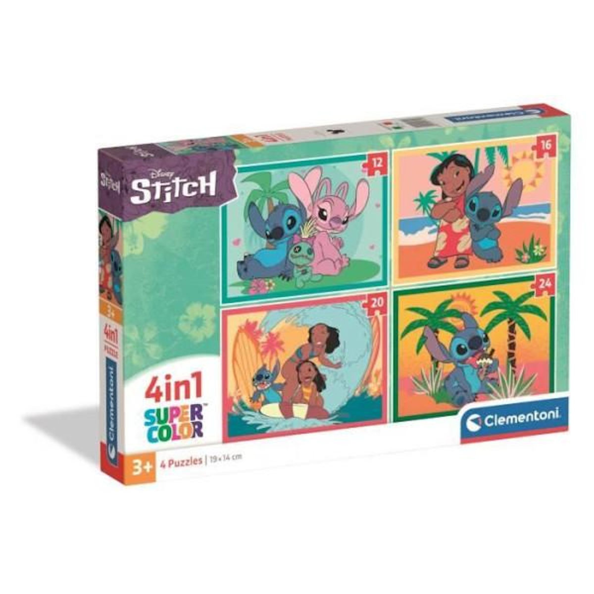 CLEMENTONI CLEMENTONI - Puzzle 4 en 1 - Stitch