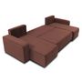 Voir la diapositive 3 : BEST MOBILIER Artemisa - canapé panoramique en u - 7 places - convertible avec coffre - en velours côtelé