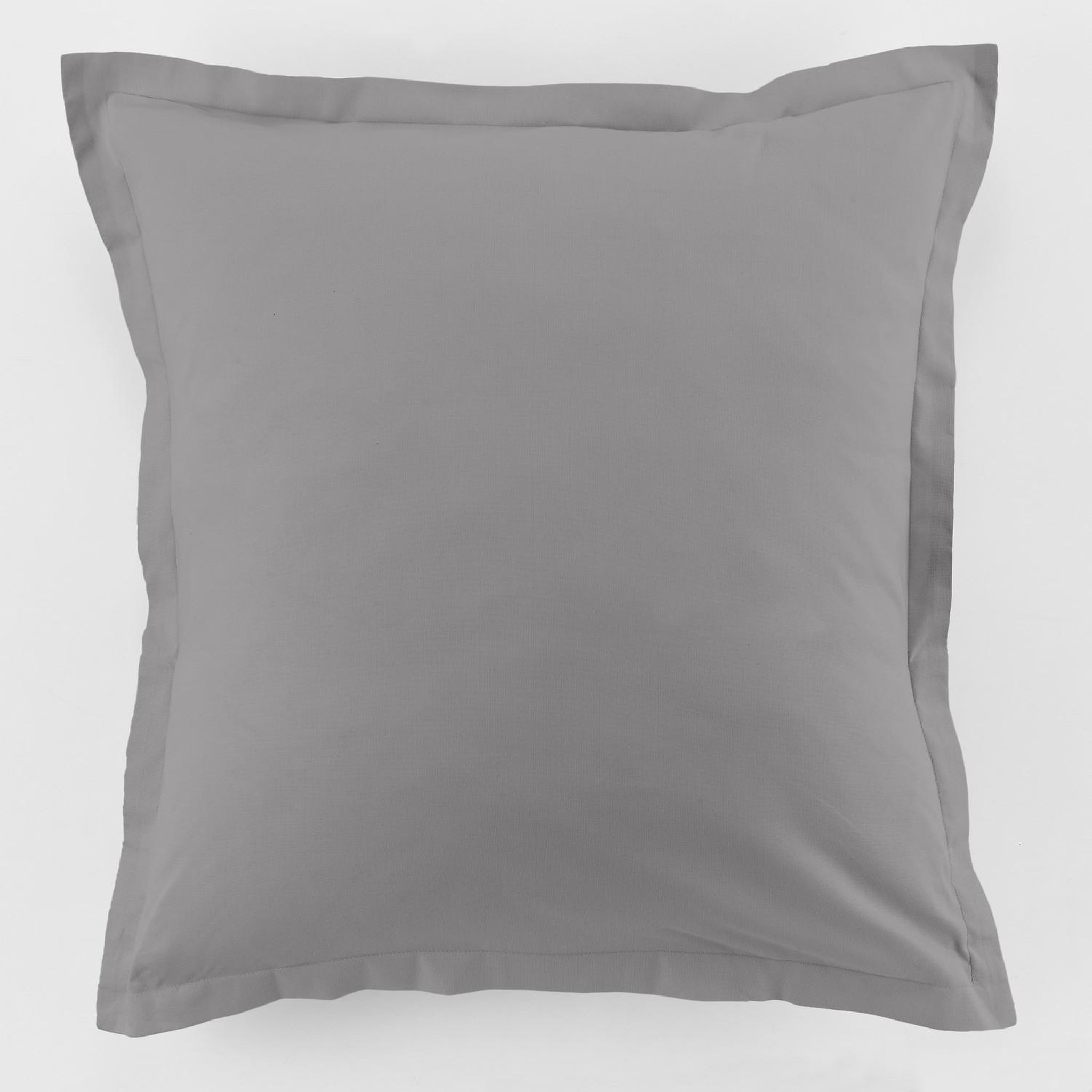 ATELIER DU COTON Taie d'oreiller 100% coton 57fils. Coloris disponibles : Gris, Rouge